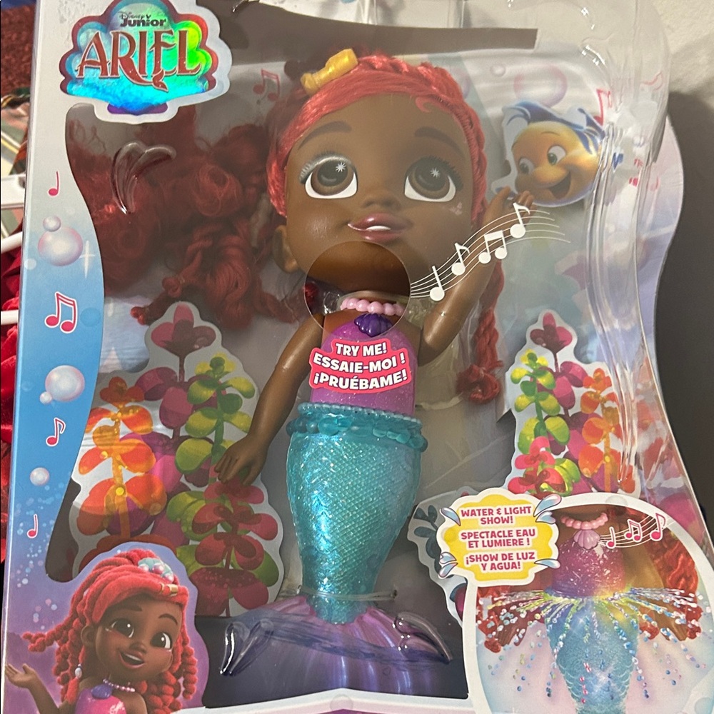 Disney Junior Ariel Doll with Red Hair and Blue Tail